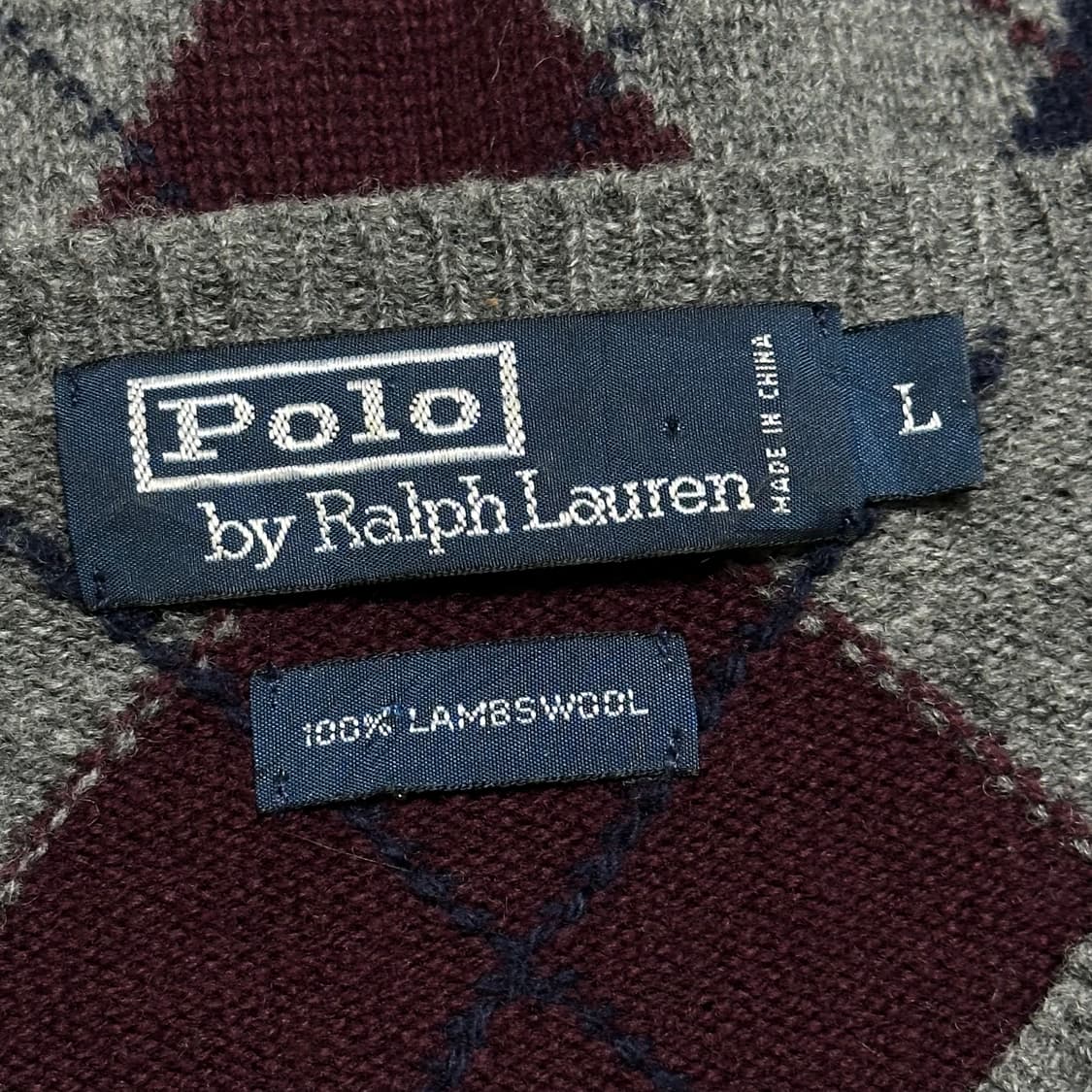L 폴로랄프로렌 아가일 램스울 니트 상품이미지4