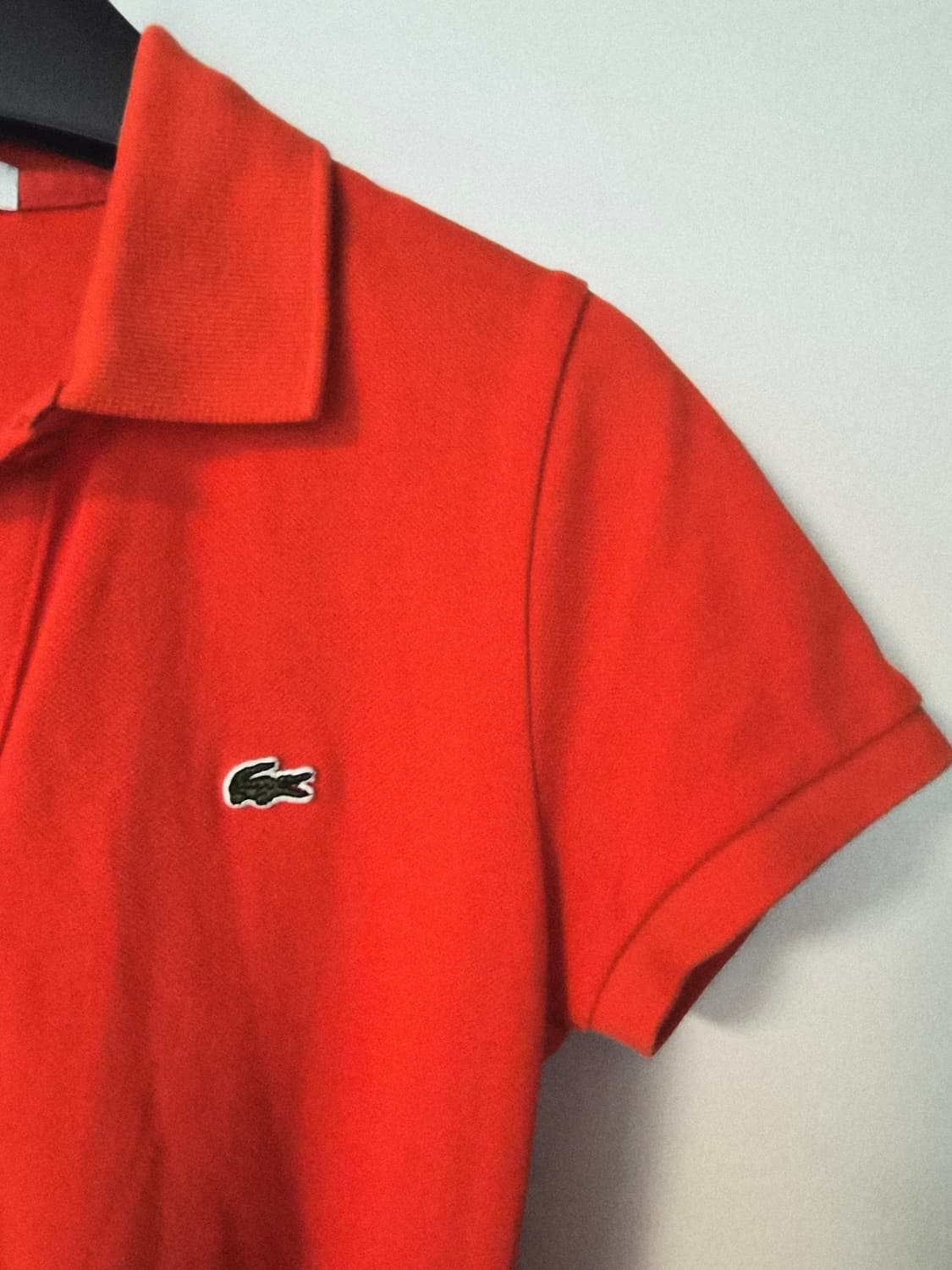 [LACOSTE] 라코스테 여성 슬림핏 피케 반팔 원피스 (레드/34사이 상품이미지5