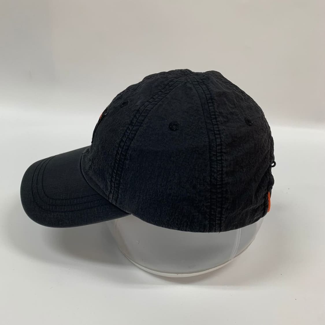 MIZUNO 빈티지 링클 나일론 볼캡 블랙 상품이미지3