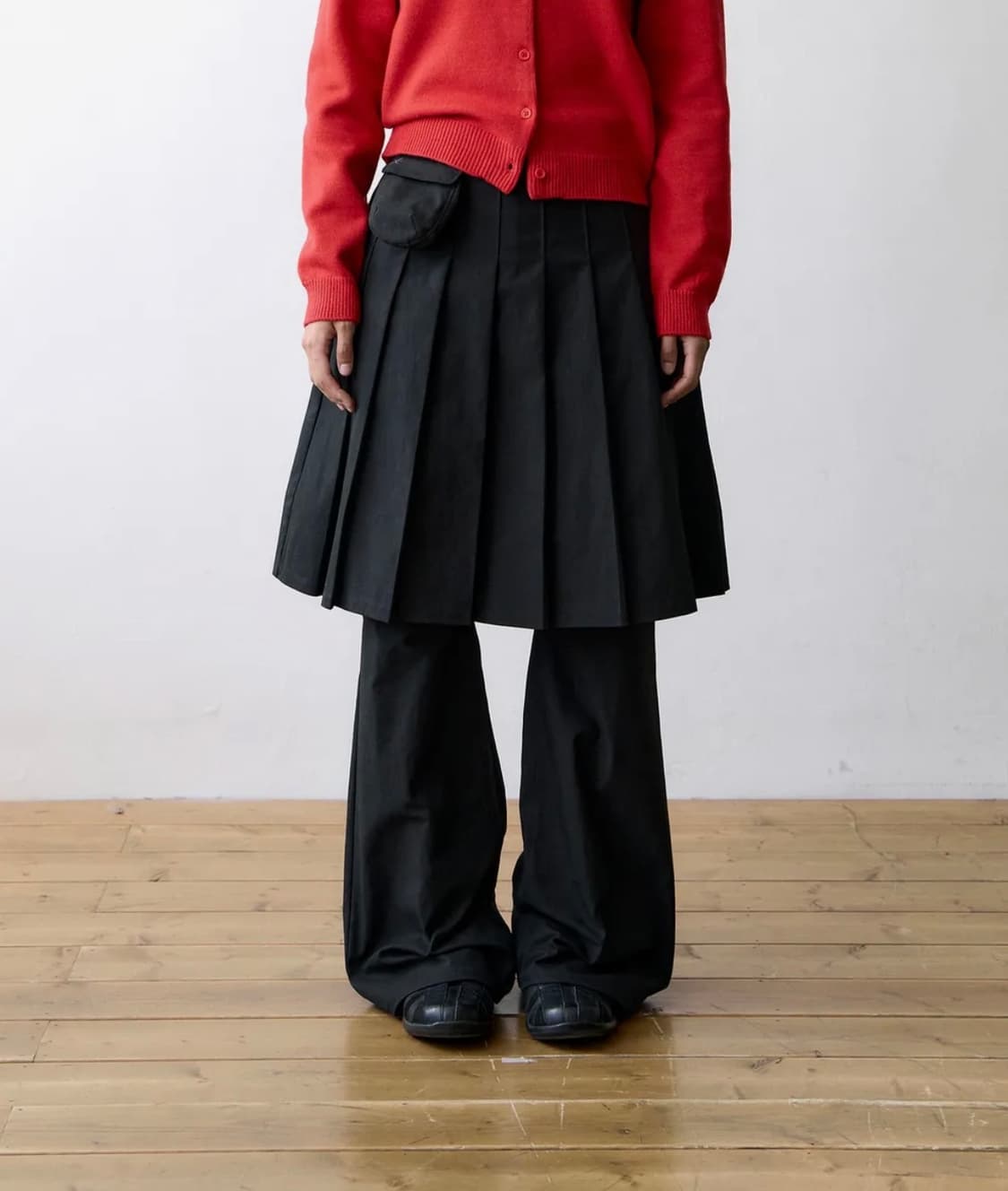 TCM skirt layered pants (black) 상품이미지1