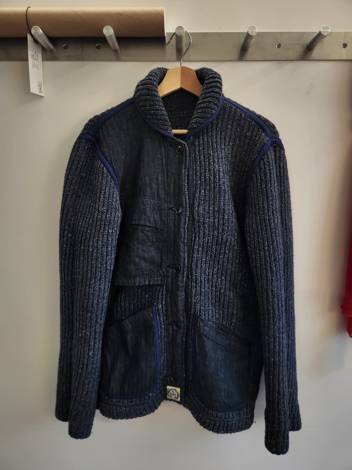 블루블루재팬 울 데님 리버서블 가디건 상품이미지1