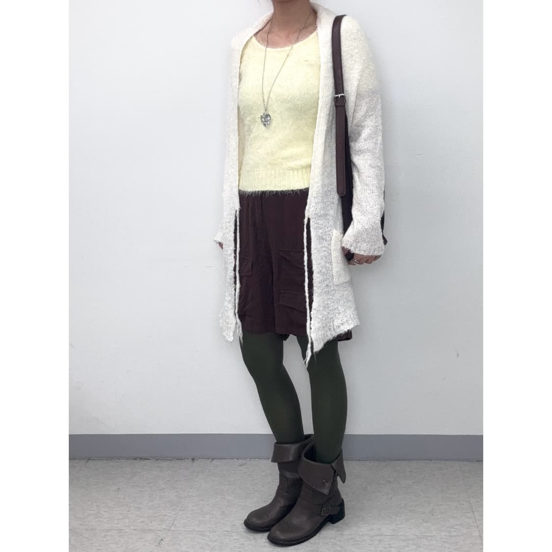 빈티지 아이보리 롱 가디건 상품이미지3