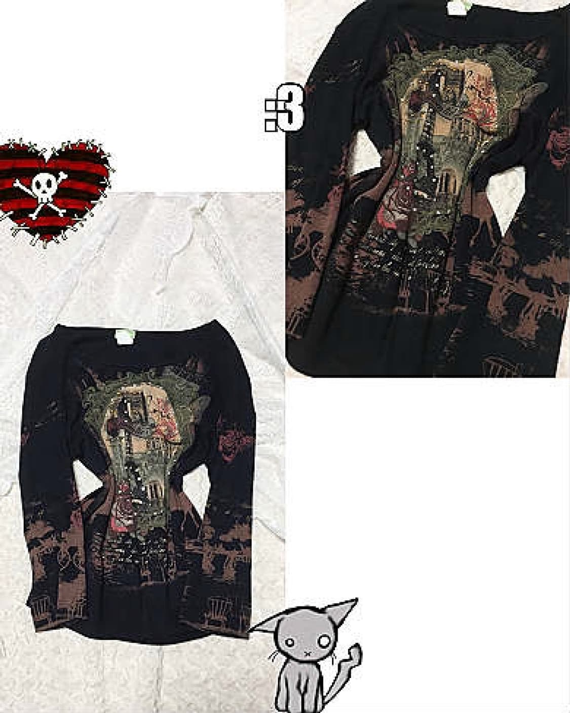 빈티지 y2k오리엔탈페어리 슬리브 상품이미지1