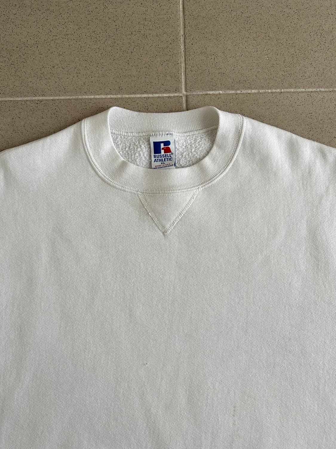 90s 빈티지 러셀 스웻셔츠 화이트 XL USA 상품이미지8
