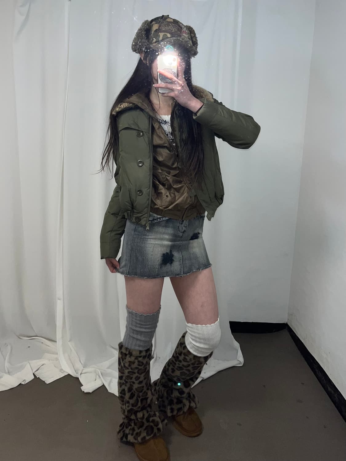 Y2K 카키 캐쥬얼 set (set 할인가) 상품이미지3