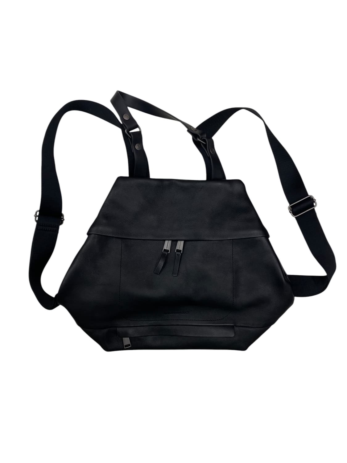 만다리나덕 블랙 레더 백팩 상품이미지1