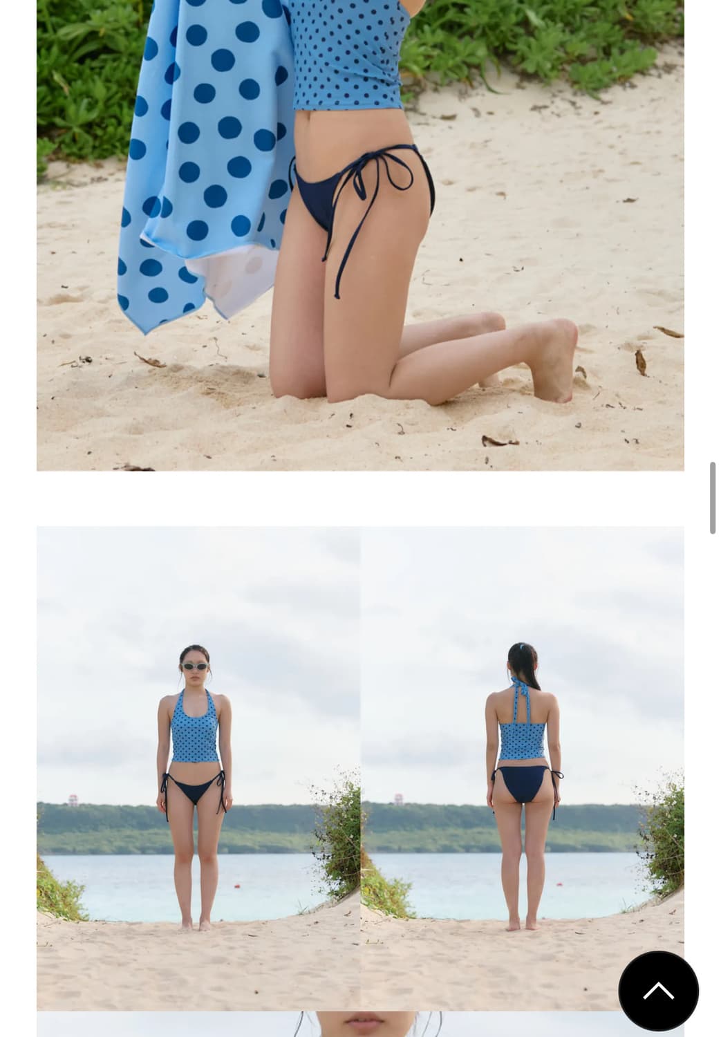핀카 베이직 홀터 비키니 Set 4COLORS 블루도트 상품이미지3