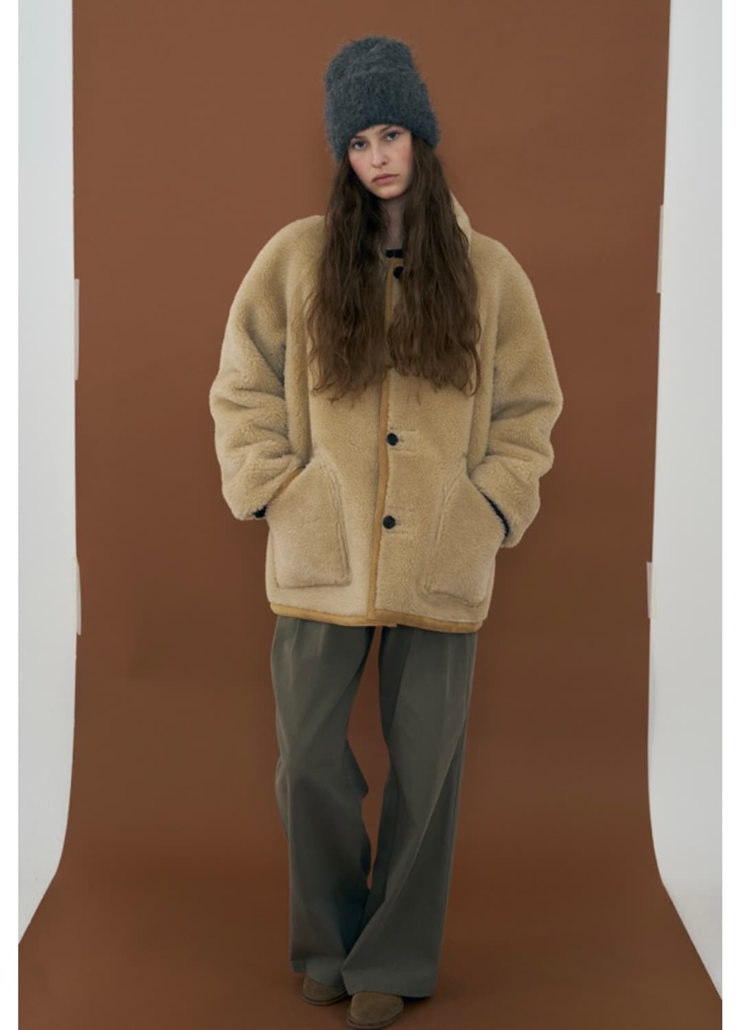 쏘딩키브레드 marlow 리버시블 시어링 코트 무스탕 상품이미지5