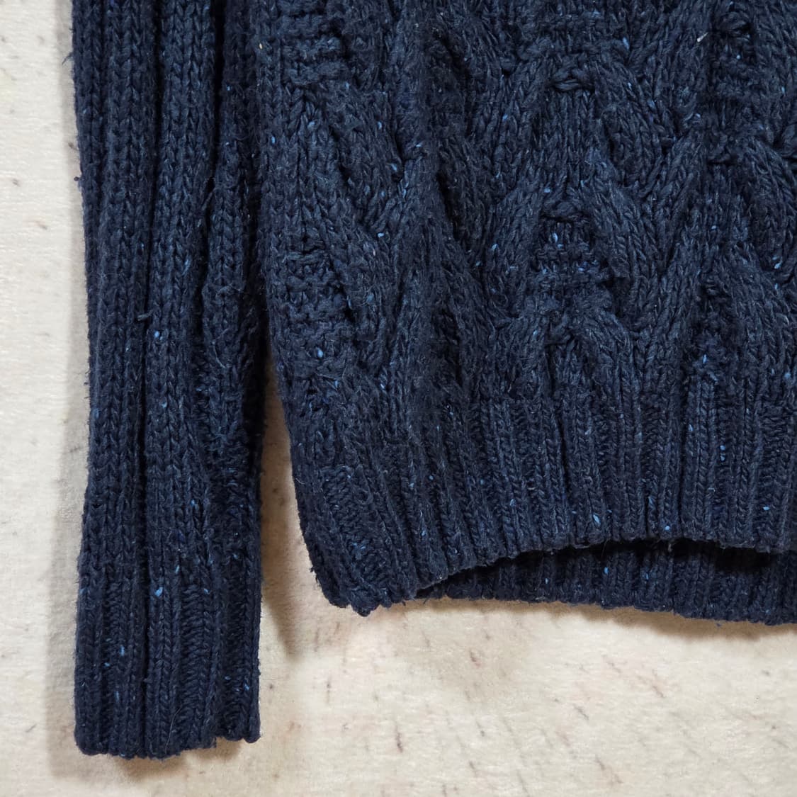 풀앤베어 네이비 꽤배기 카라 하이넥 니트 상품이미지4