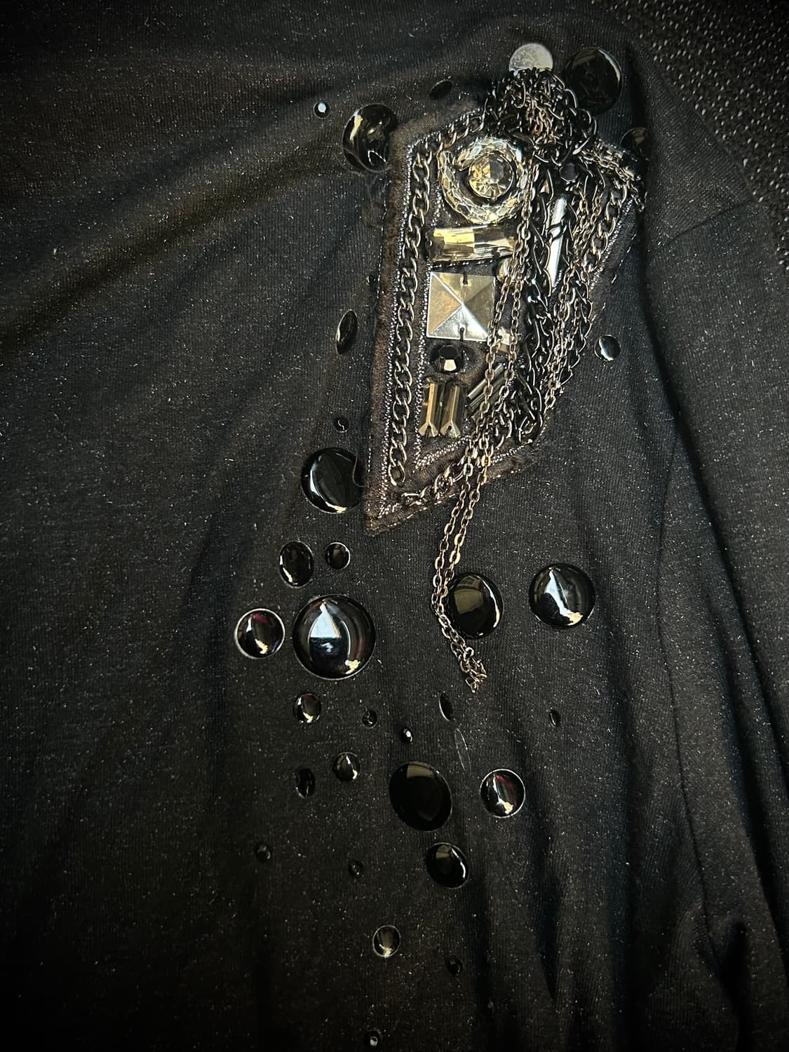 *rare design* 2000s 펑크 블랙 체인 롱슬리브  상품이미지3