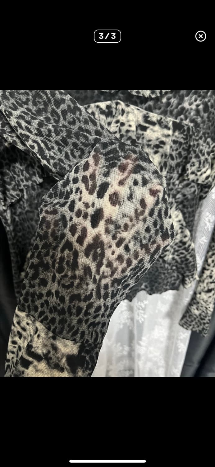Vintage leopard blouse 상품이미지3
