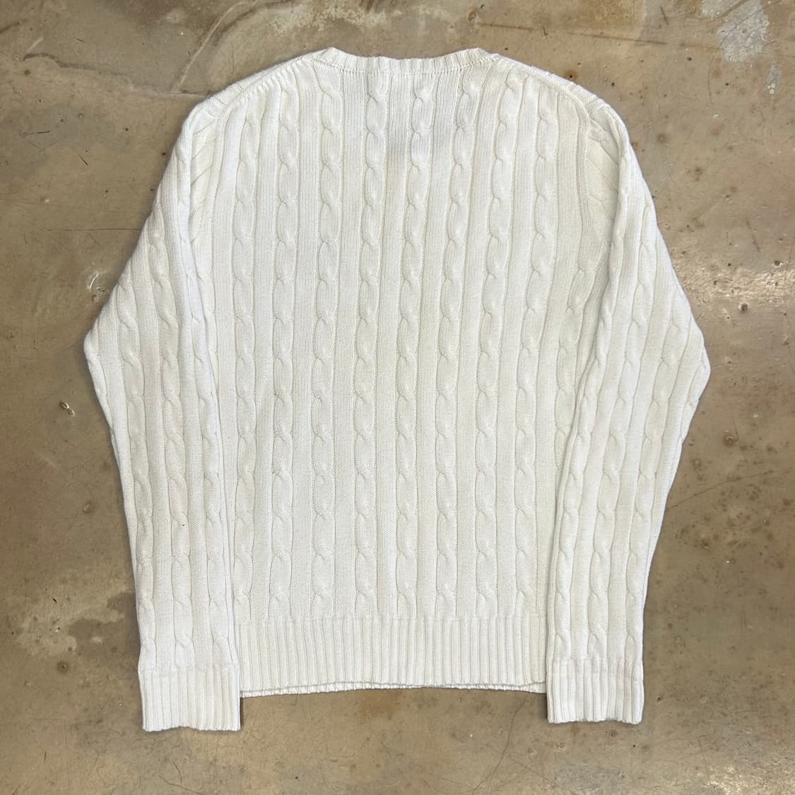 L 폴로랄프로렌 화이트 케이블 니트 상품이미지3