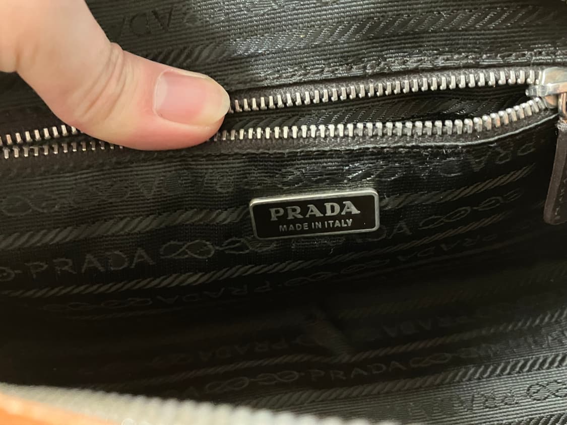 프라다 볼링백 토트백 오렌지 상품이미지5