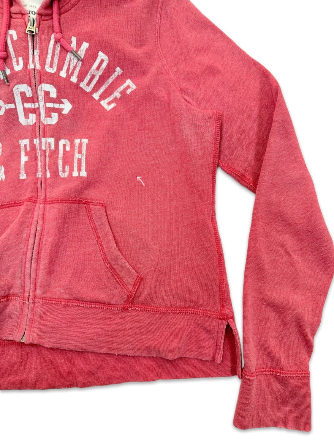 빈티지 Abercrombie 오랜지핑크 레터링 후드집업 상품이미지3