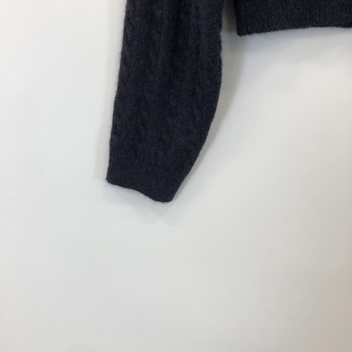 라코스테 케이블 패치로고 울 크롭가디건 M 상품이미지3