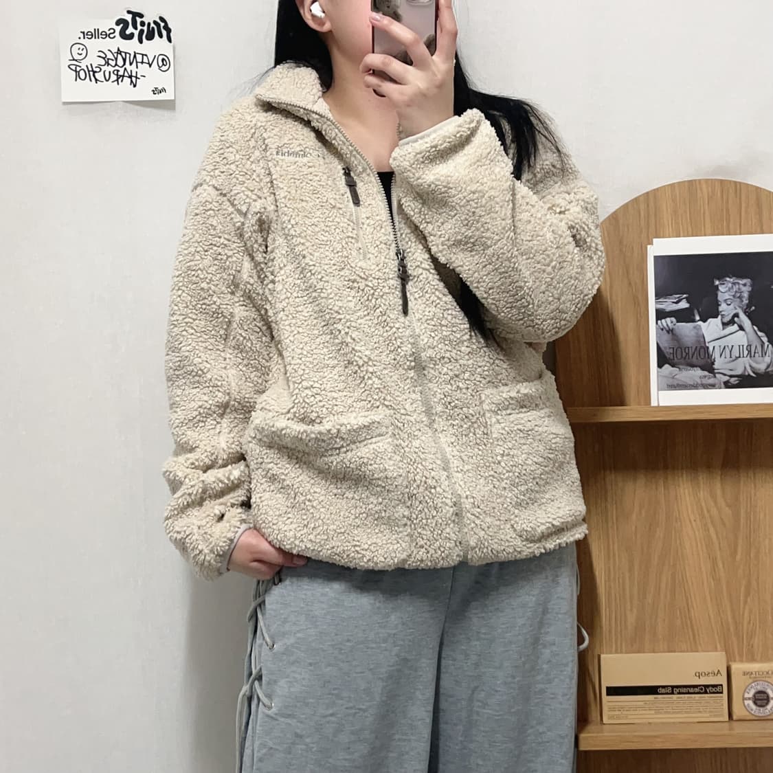 [정품] 콜롬비아 베이지 뽀글이 후리스 [ XL ] 상품이미지1