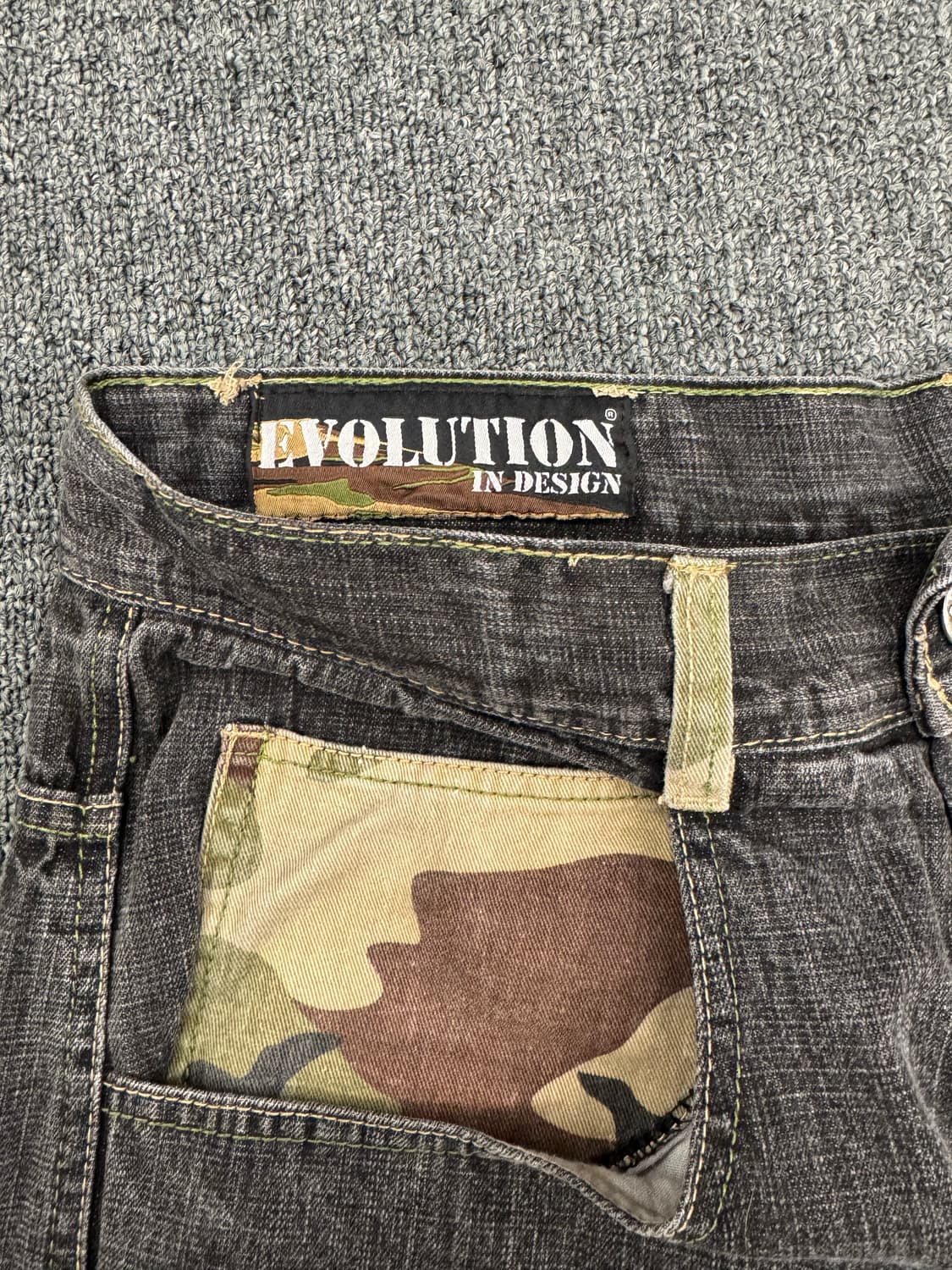 OS) EVOLUTION IN DESIGN 빈티지 카모포켓 힙합팬츠 상품이미지3