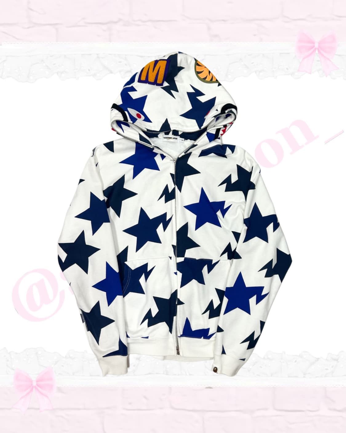 [셋업] 베이프&베메클 스타 후드집업 리본티 갸루 상품이미지3