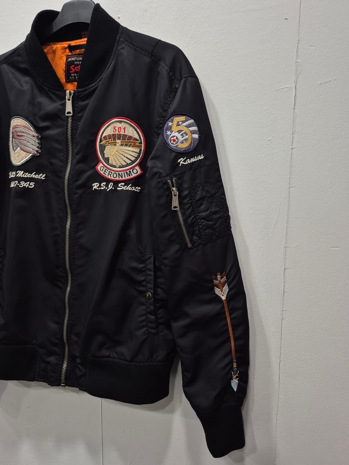 SCHOTT APACHE MA-1  항공자켓 붐버자켓 남성 100사이즈 상품이미지2