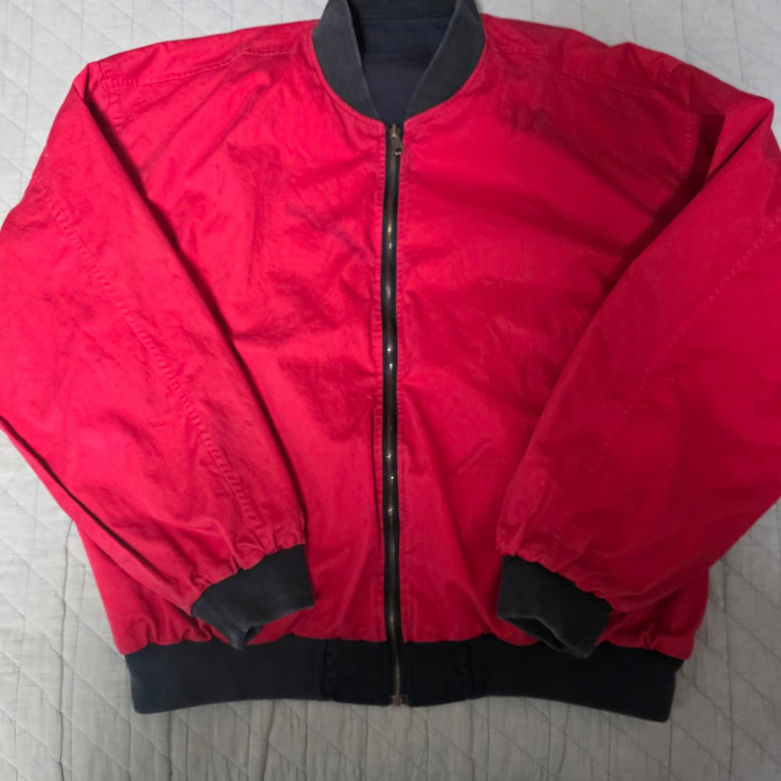 [XXL] 90s 빈티지 말보로 리버시블 봄버 자켓 블랙/레드 페이드 상품이미지4