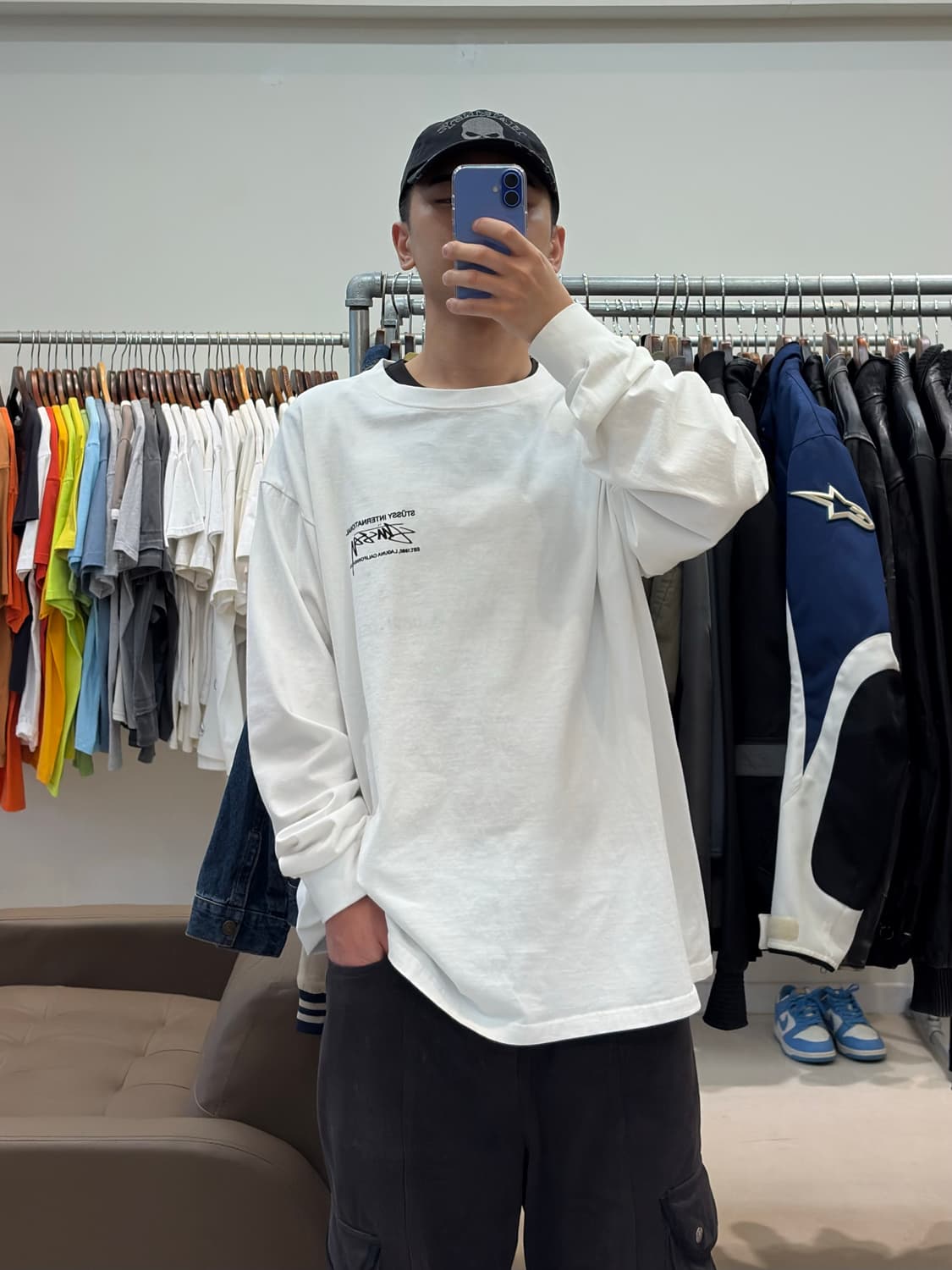 새상품 스투시 스무스 인터내셔널 롱슬리브 상품이미지6