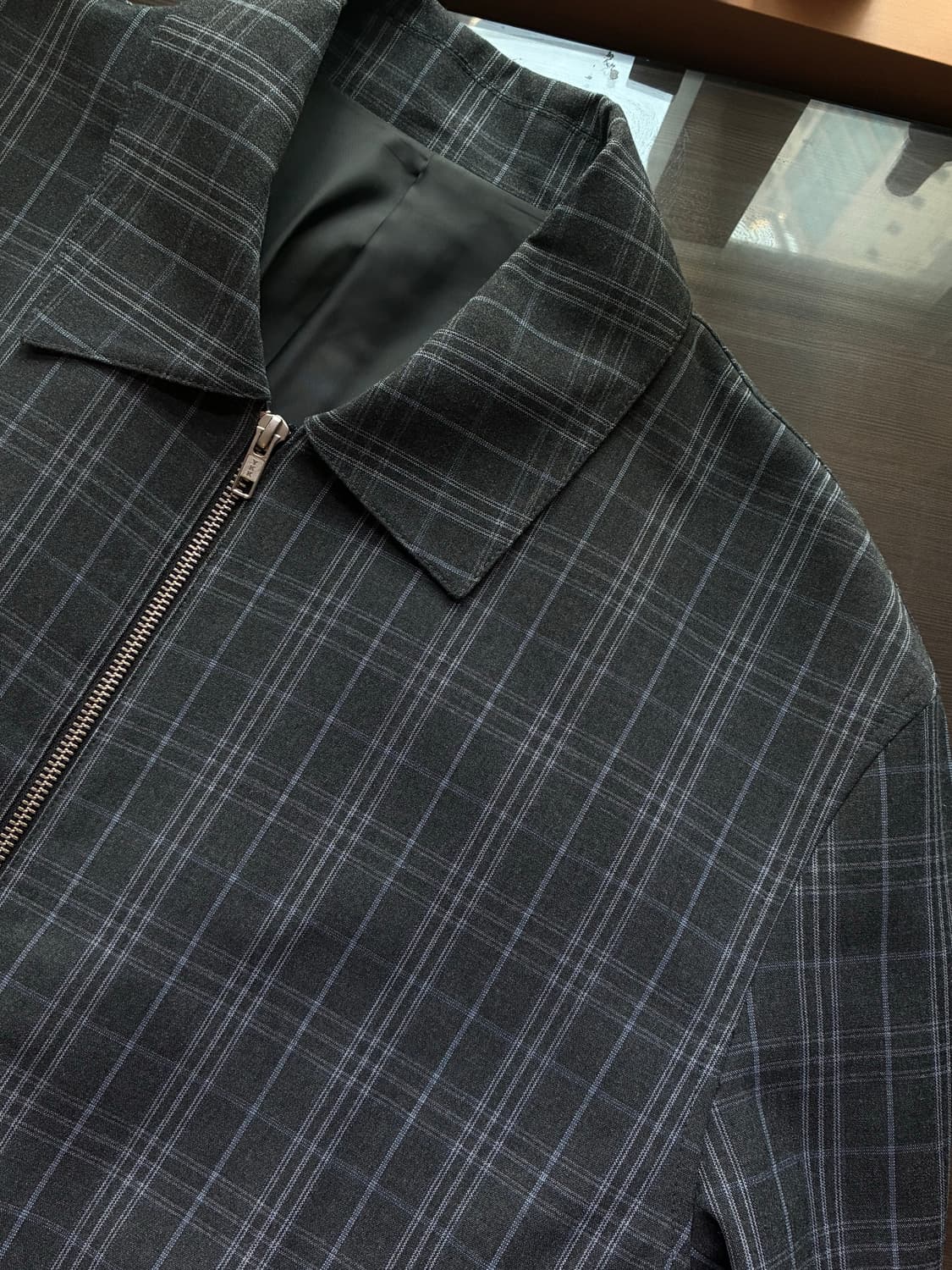 (새상품)(XL) 드로우핏 스테이블 레이어 체크 자켓 [GREY] 상품이미지10