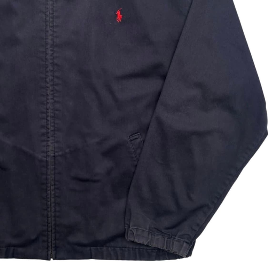 90S 폴로 랄프로렌 레드포니 네이비 배색 블루중 스위톱 자켓 L 상품이미지4