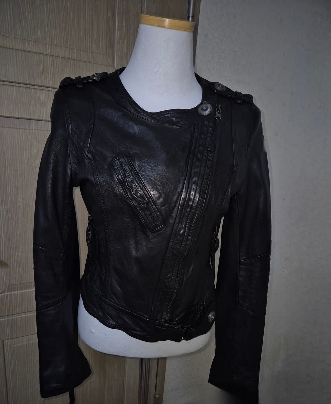 펑크 락시크 빈티지 리얼레더 자켓 상품이미지1