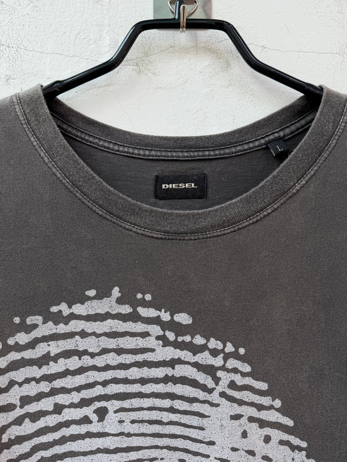 DIESEL 디젤 핑거프린트 그래픽 반팔 티셔츠 L 상품이미지2