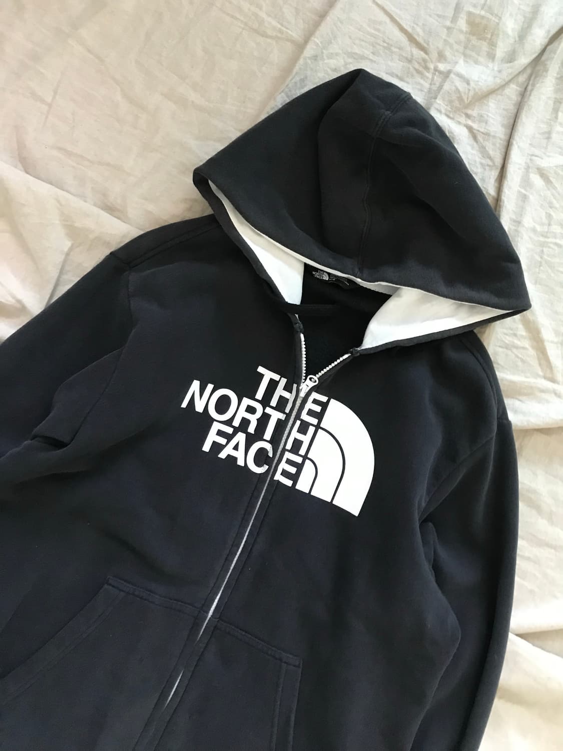 노스페이스 중앙 빅로고 블랙 후드집업 상품이미지6