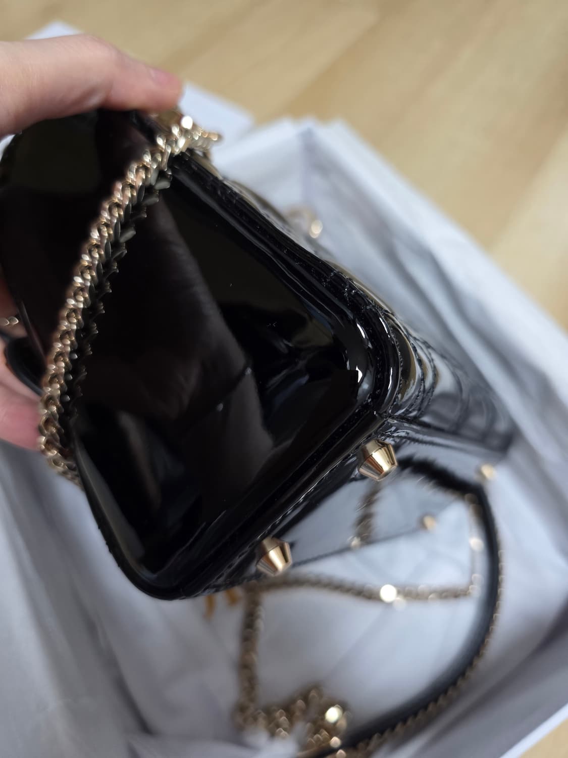 디올 레이디 미니 페이던트 새상품컨디션 상품이미지6