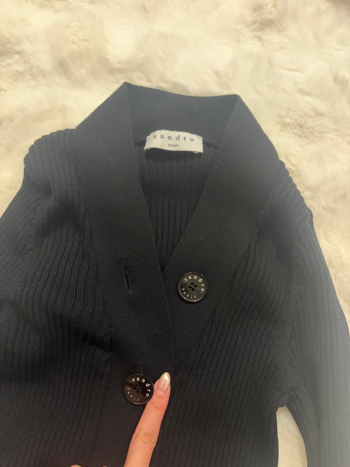 산드로 가브리엘 제니가디건 블랙 상품이미지5