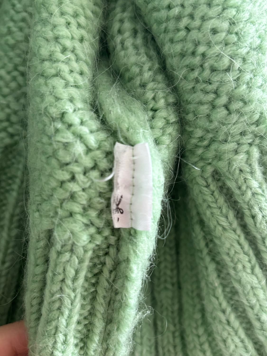 자라 니트 크롭 가디건 그린 상품이미지4