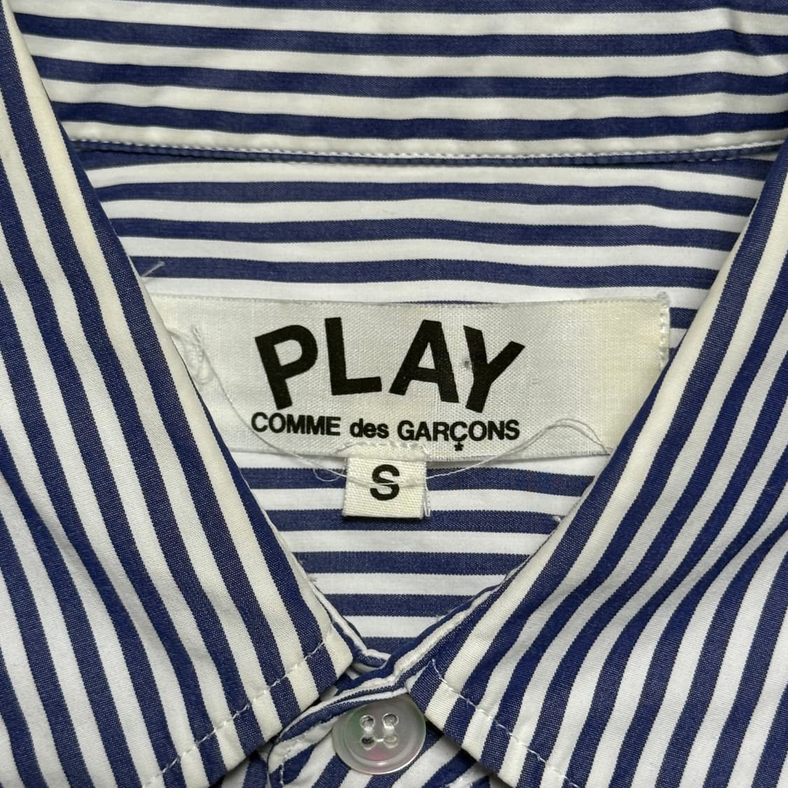 S 꼼데가르송 여성용 스트라이프 셔츠  상품이미지4