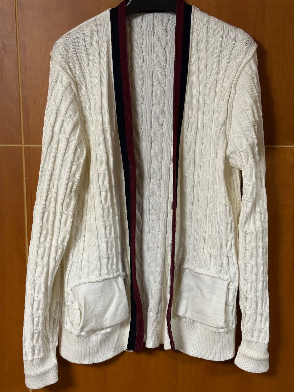 Supima cotton tennis cable cardigan 상품이미지9