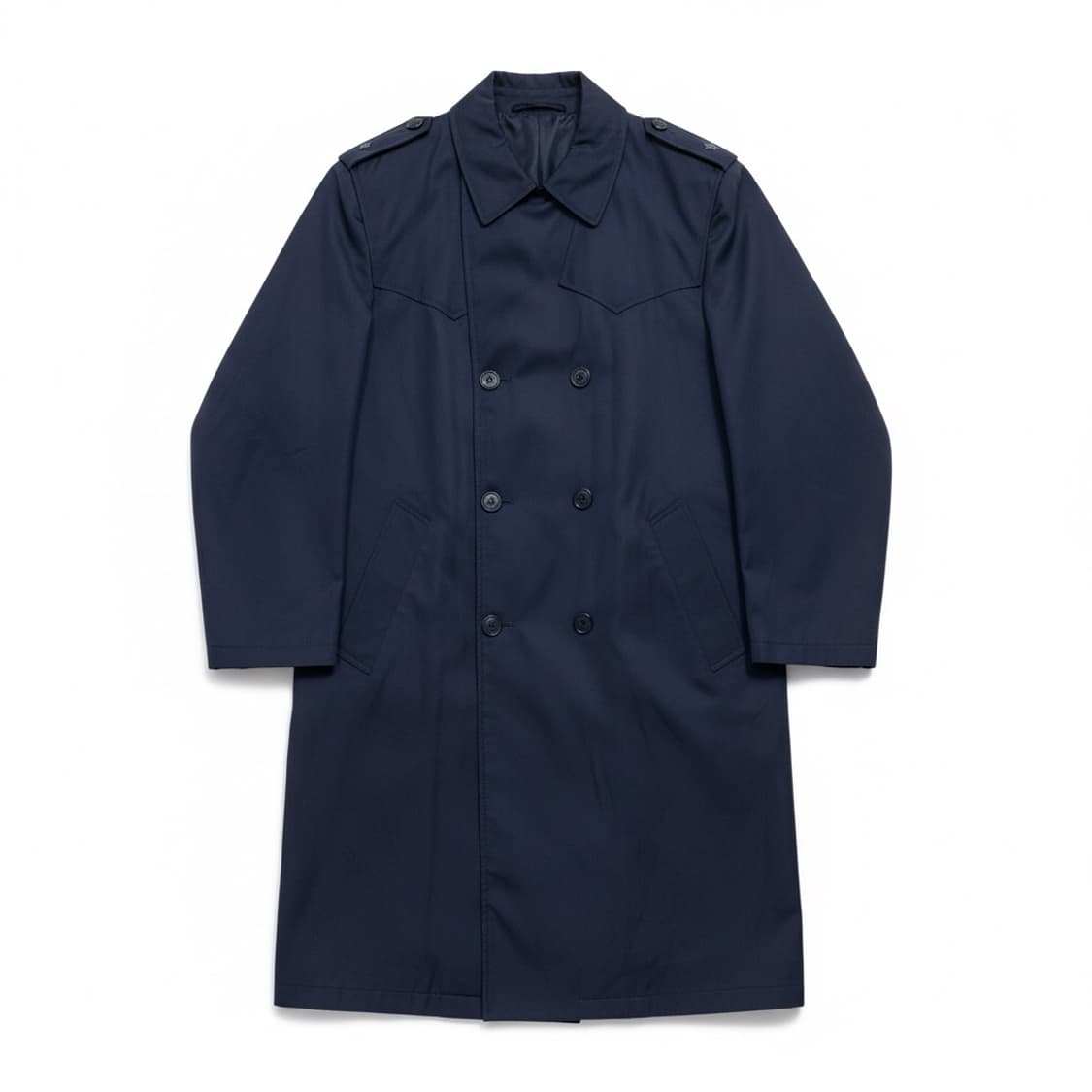 이탈리아군 네이비 트렌치 코트 상품이미지1