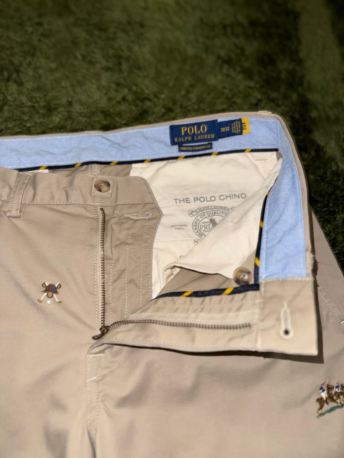 [31X32] 폴로 랄프로렌 엠브로이더리 로고 치노 팬츠 베이지 상품이미지3