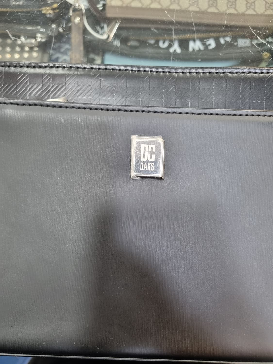 닥스 블랙 소가죽 DD로고 클러치백 상품이미지6