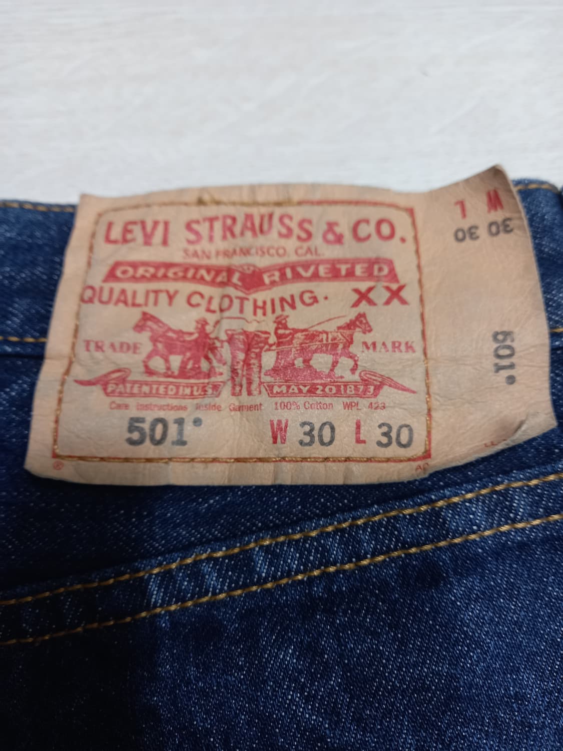 30 05's 리바이스501 Mexico 일자진 진청 30-191 상품이미지5