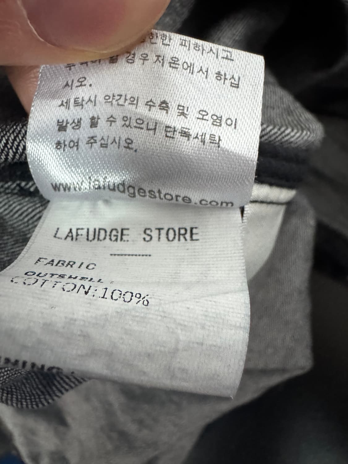 라퍼지스토어 슈퍼 오버핏 흑청 데님 셔츠 상품이미지4