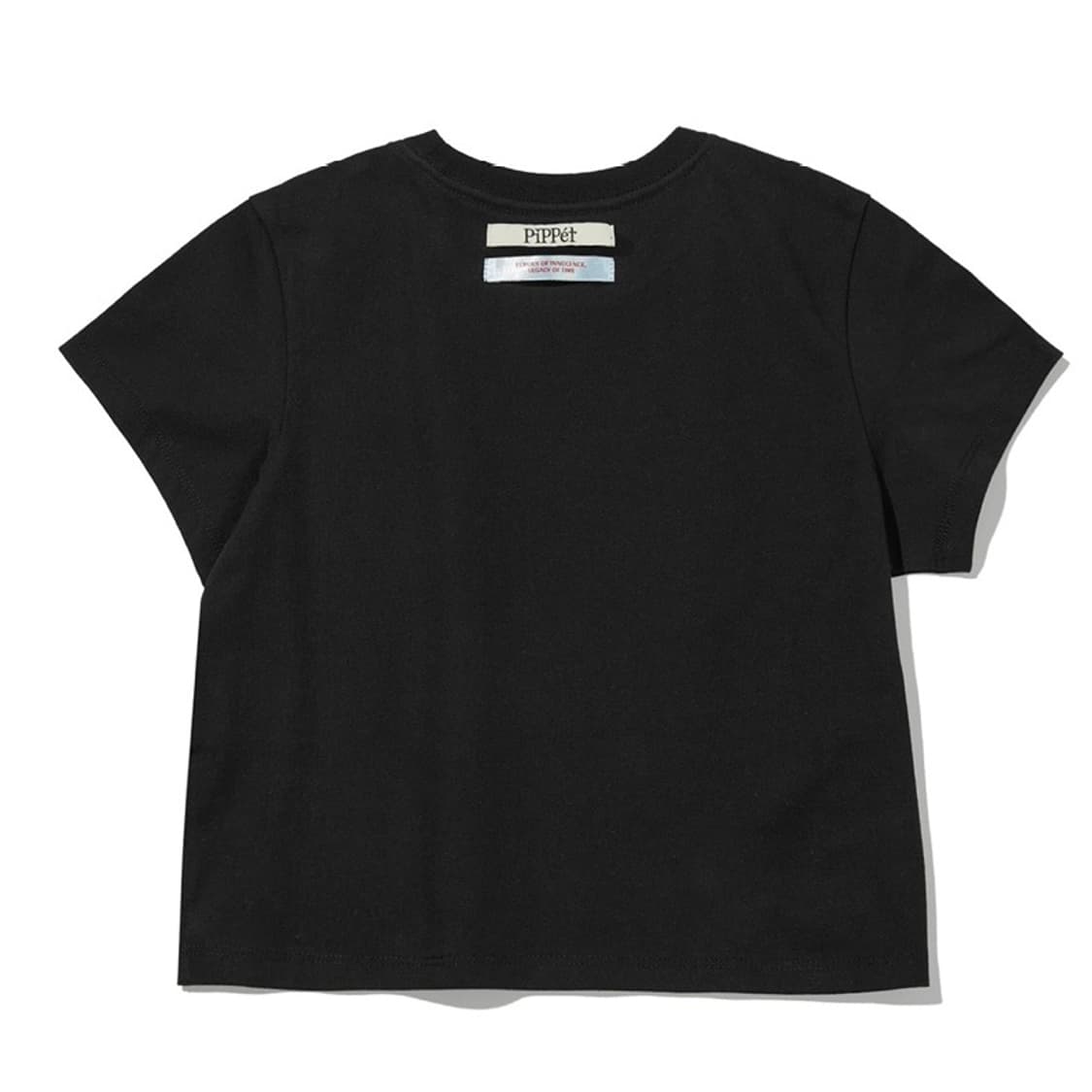 핍펫 글리터 반짝이 별 하트 레터링 블랙 반팔티 판매 상품이미지2