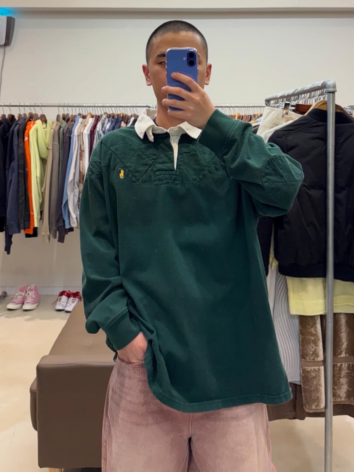 폴로 랄프로렌 럭비셔츠 그린 상품이미지8