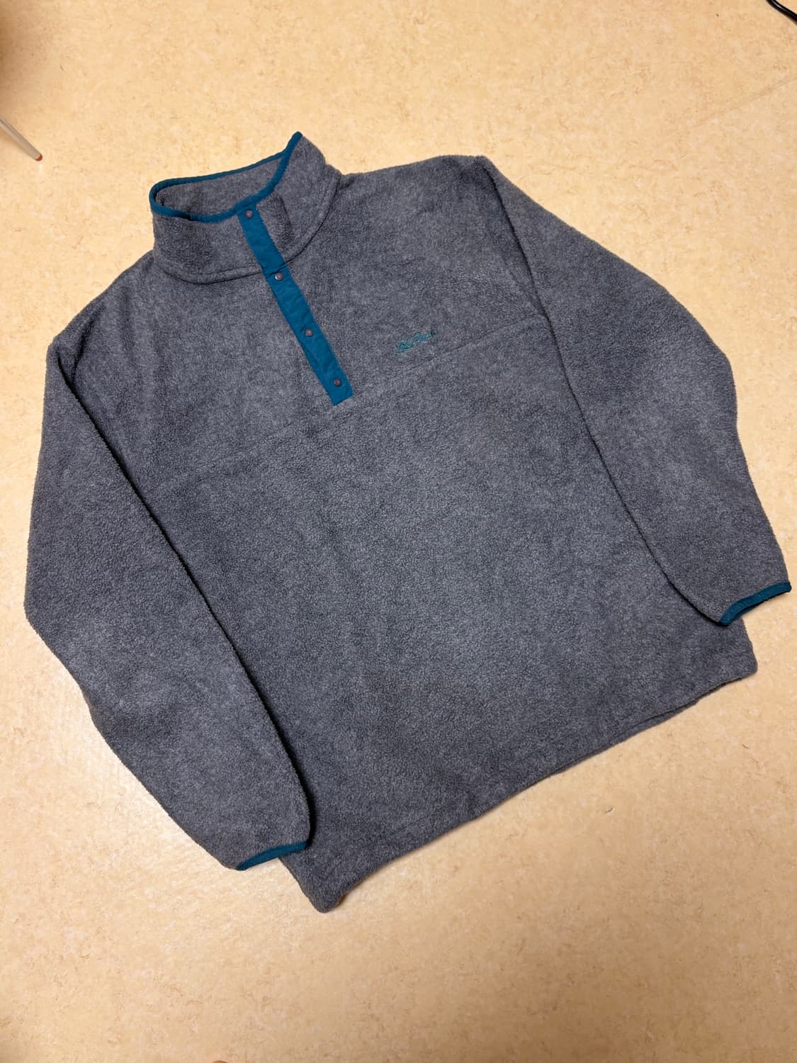 엘엘빈 신칠라 빈티지 스냅 플리스 후리스 그레이 상품이미지1