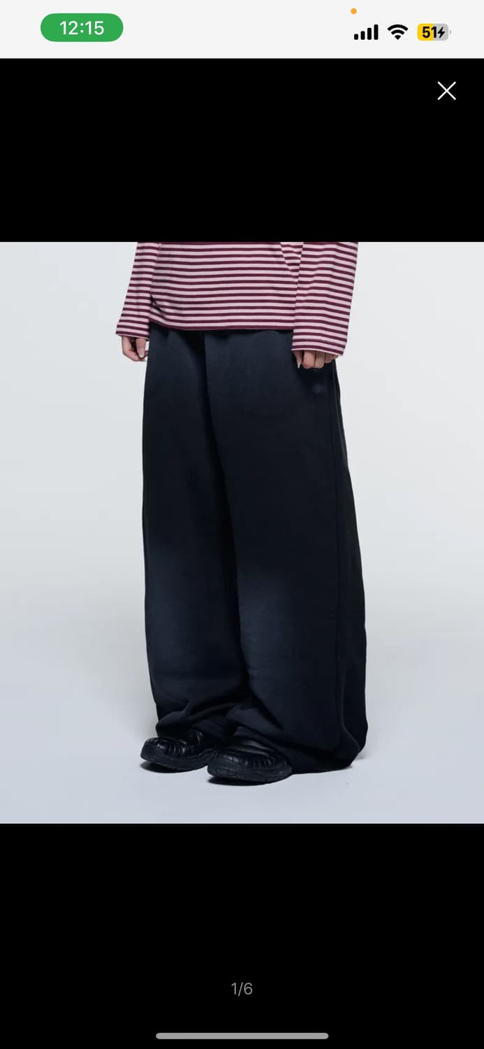 더콜디스트모먼트 TCM 플라워 스웨트 팬츠 블랙 상품이미지1