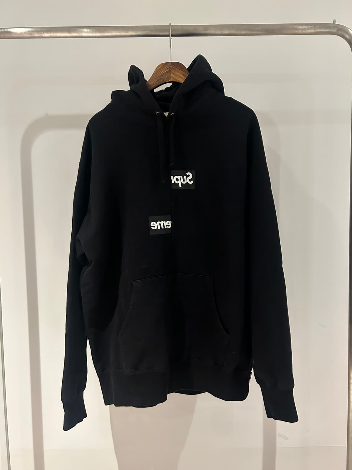 Supreme x CDG Shirts Hoodie Black XL 상품이미지1