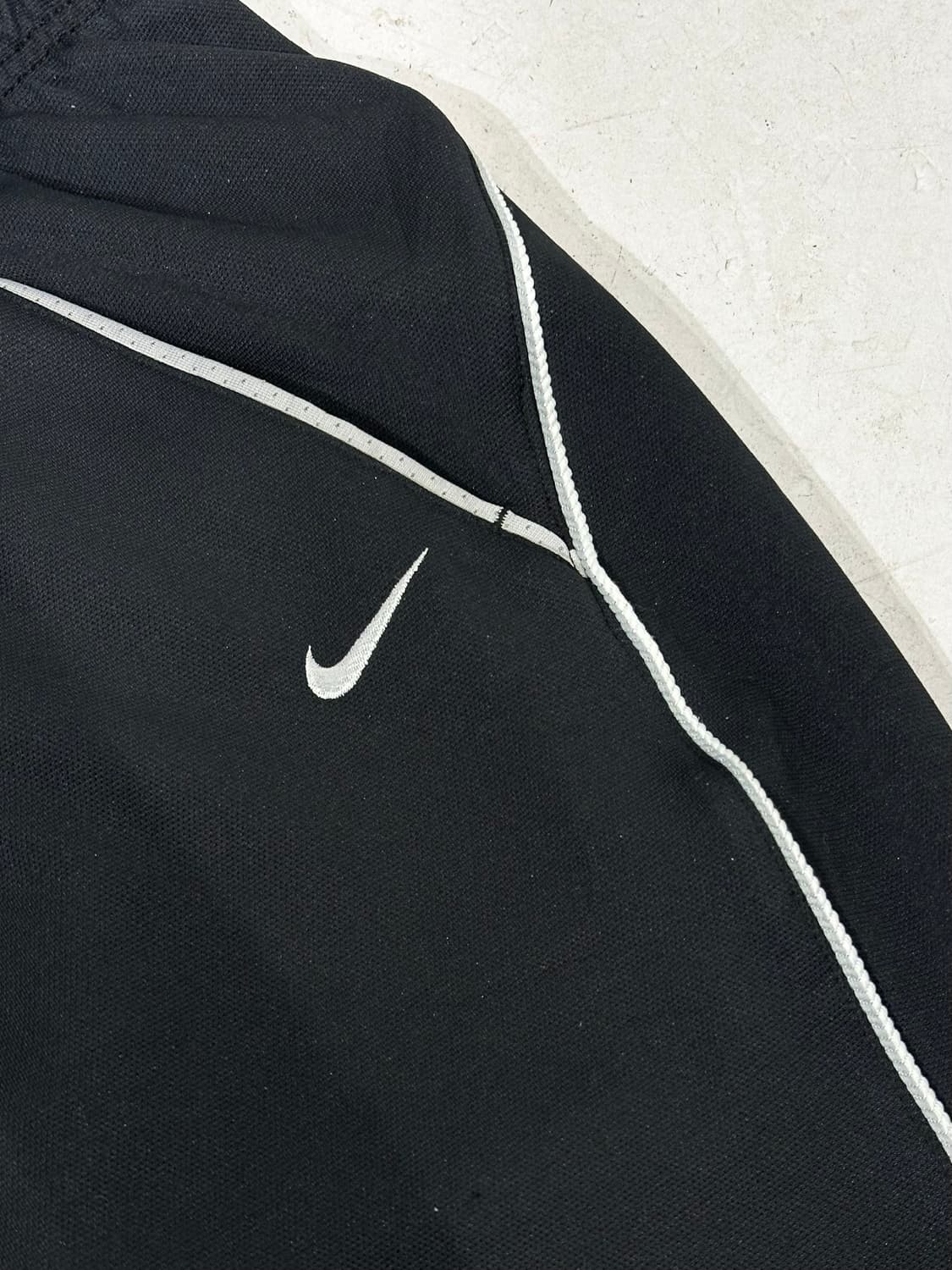 나이키 블랙 화이트 사이드 라인 와이드 추리닝 바지 트레이닝 팬츠 XL 상품이미지6