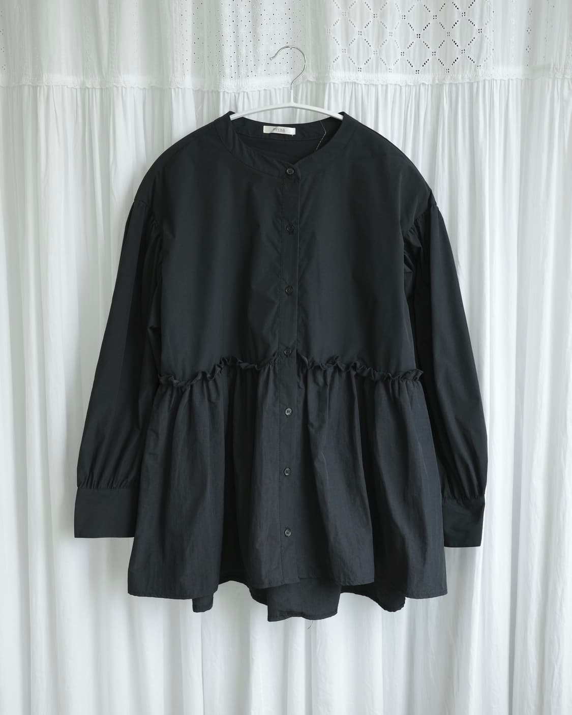 Black cancan frill blouse 상품이미지1