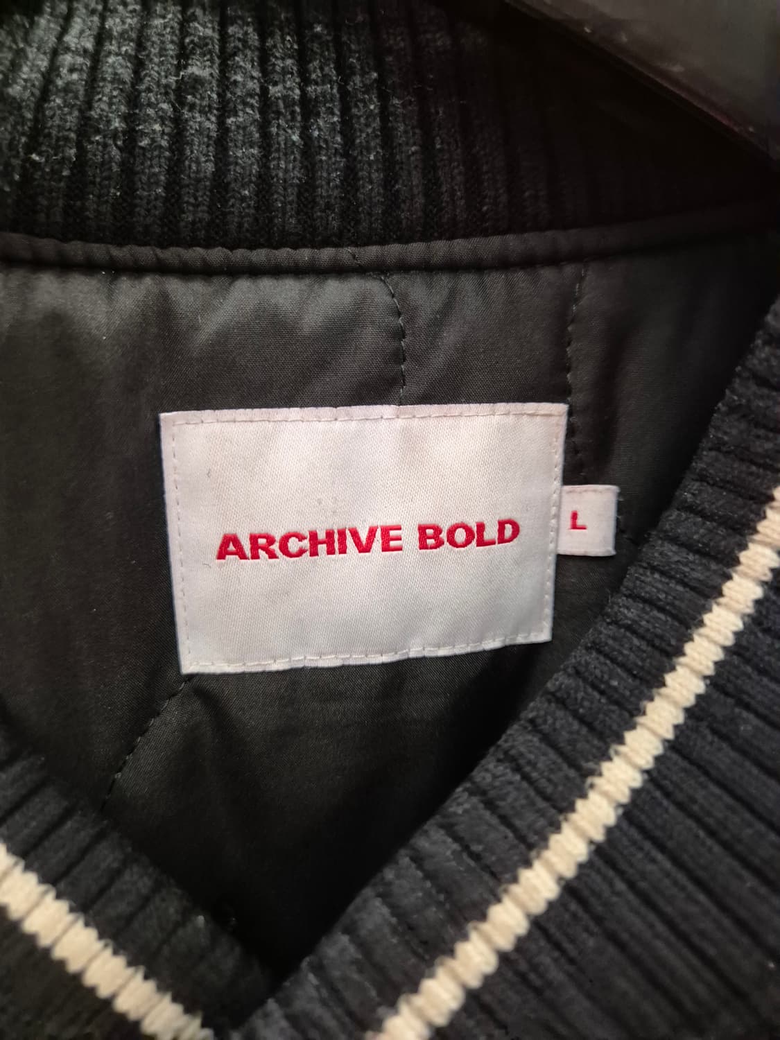 아카이브 볼드 체스 바시티 자켓 L 상품이미지6