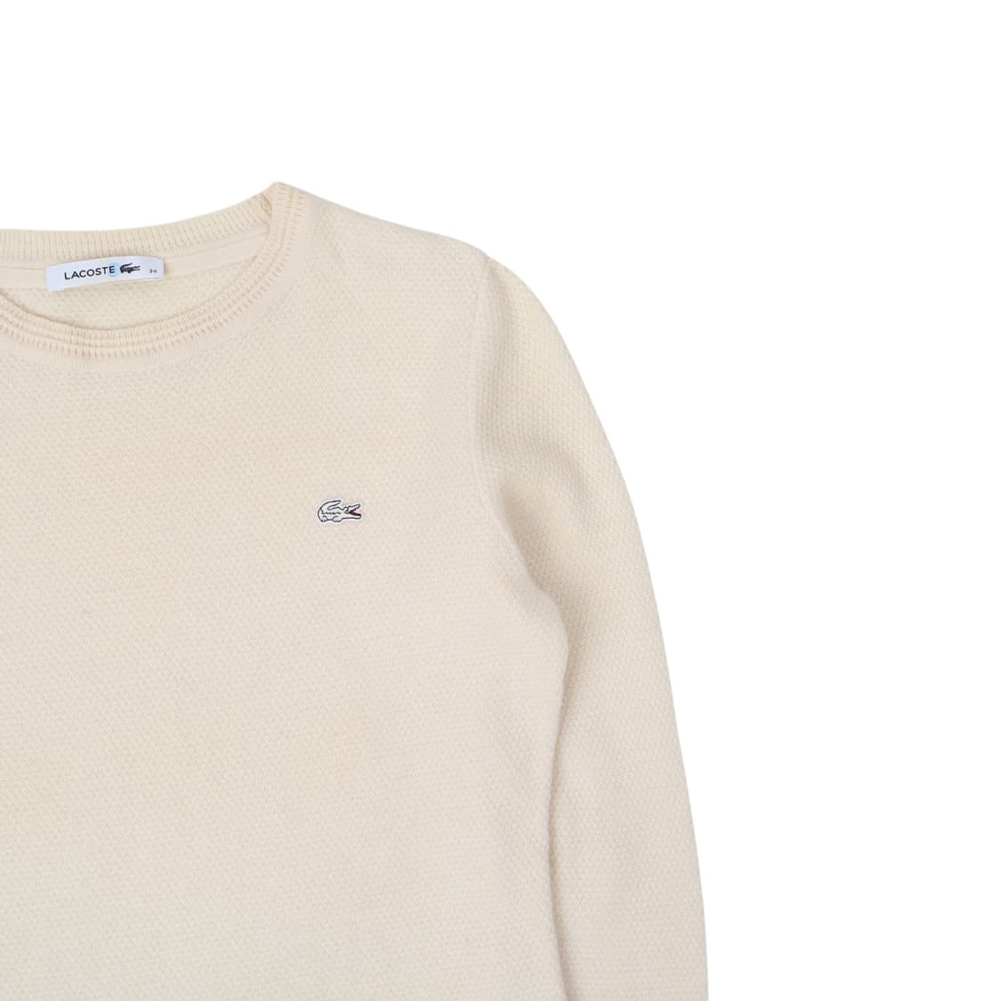 라코스테 우먼스 아이보리 울 니트 상품이미지3