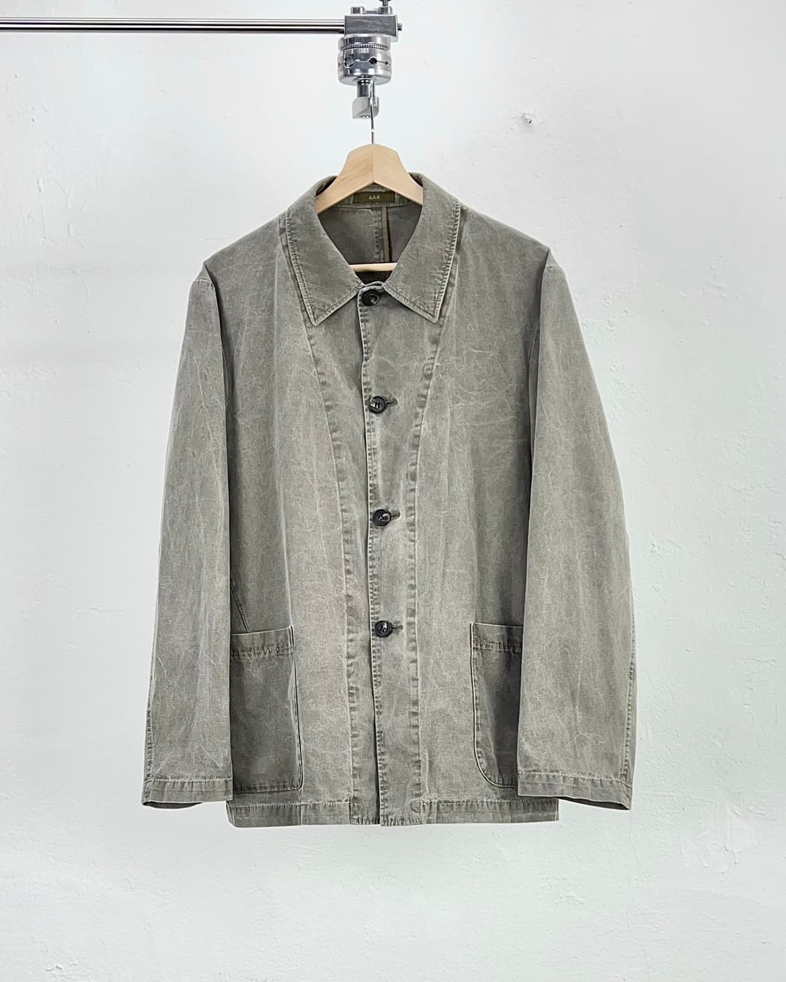 요지야마모토 aar 차콜 스톤 워시 테일러드 라인 워크 자켓 상품이미지1